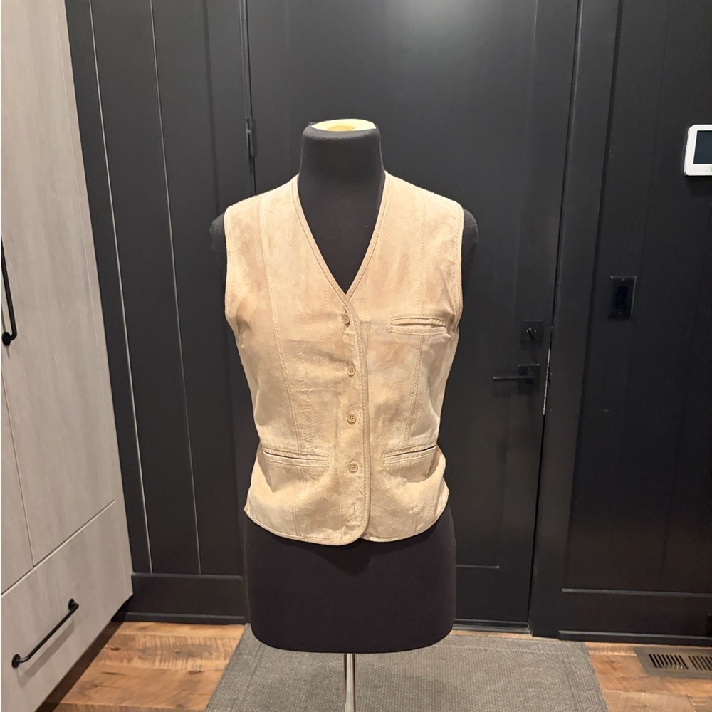 Vintage Suede Vest L’Americae Western Boho Pig Suede